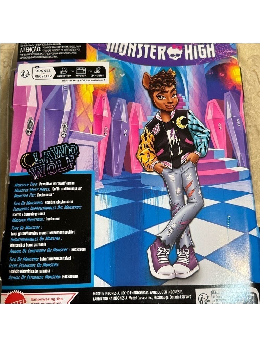 Monster High Doll Clawd Wolf Doll - Picture 3 of 3